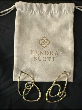 Kendra Scott Gold Sculptural Loop Drop Earrings